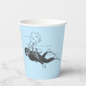 Scuba Diver Papieren Bekers (Voorkant)