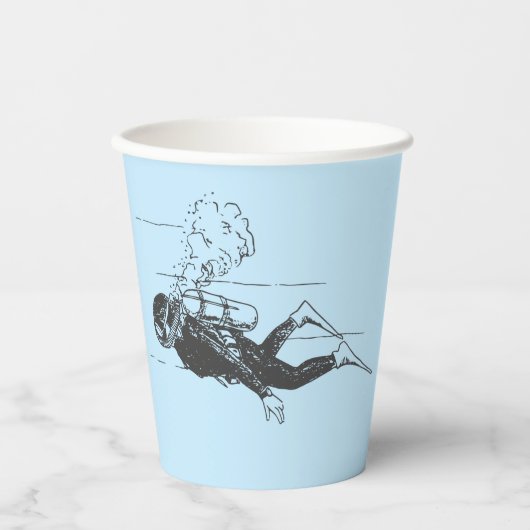 Scuba Diver Papieren Bekers (Voorkant)