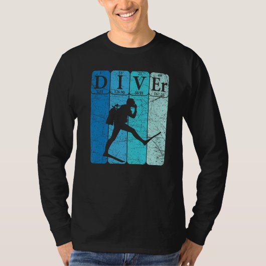 Scuba Diver Periodic Table Elements Scuba Diving R T-shirt (Voorkant)