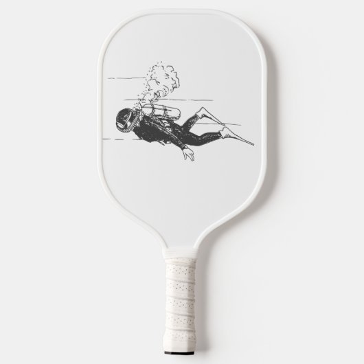 Scuba Diver Pickleball Paddle (Achterkant)