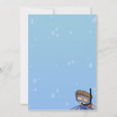 Scuba Diver Pool Party Birthday Invitation Kaart (Achterkant)