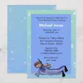 Scuba Diver Pool Party Birthday Invitation Kaart (Voorkant / Achterkant)