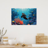Scuba Diver Poster (Keuken)