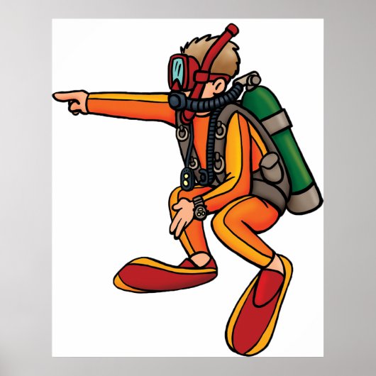 Scuba Diver Poster (Voorkant)