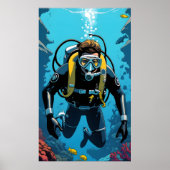 Scuba Diver Poster (Voorkant)
