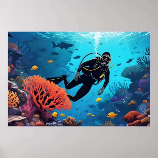 Scuba Diver Poster (Voorkant)