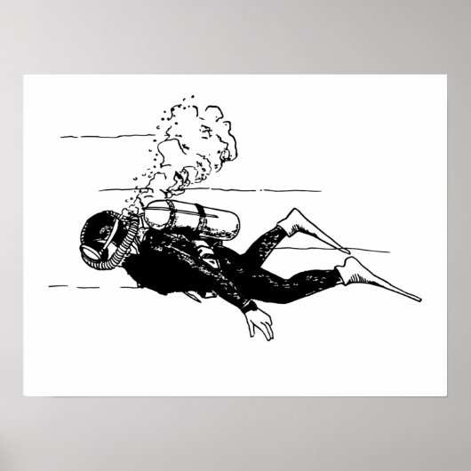 Scuba Diver Poster (Voorkant)