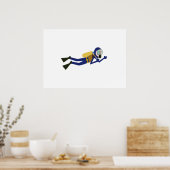 Scuba Diver Poster (Keuken)