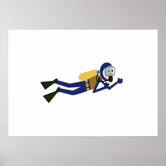 Scuba Diver Poster (Voorkant)