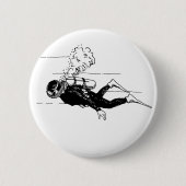 Scuba Diver Ronde Button 5,7 Cm (Voorkant)
