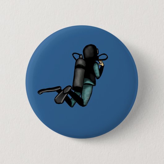 Scuba Diver Ronde Button 5,7 Cm (Voorkant)