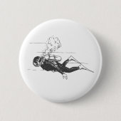 Scuba Diver Ronde Button 5,7 Cm (Voorkant)
