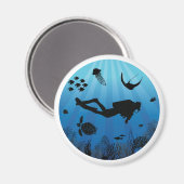 Scuba Diver Sealife onderwater Magneet (Voorkant / Achterkant)