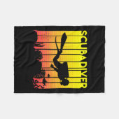 Scuba Diver Silhouette Diving Zee Diver Fleece Deken (Voorkant (Horizontaal))