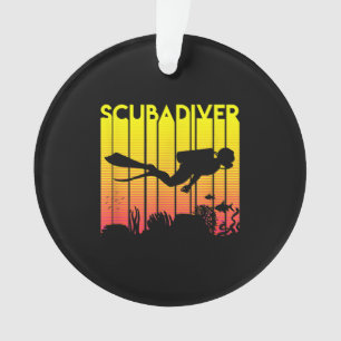 Scuba Diver Silhouette Diving Zee Diver Ornament