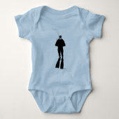 Scuba Diver Silhouette (Man) Romper (Voorkant)
