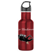 Scuba Diver Silhouette stijl Personaliseren Waterfles (Voorkant)