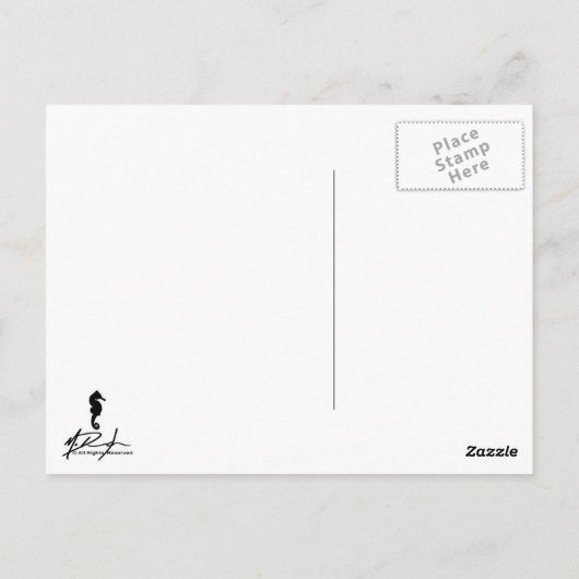 Scuba Diver Silhouette (Vrouw) Briefkaart (Achterkant)