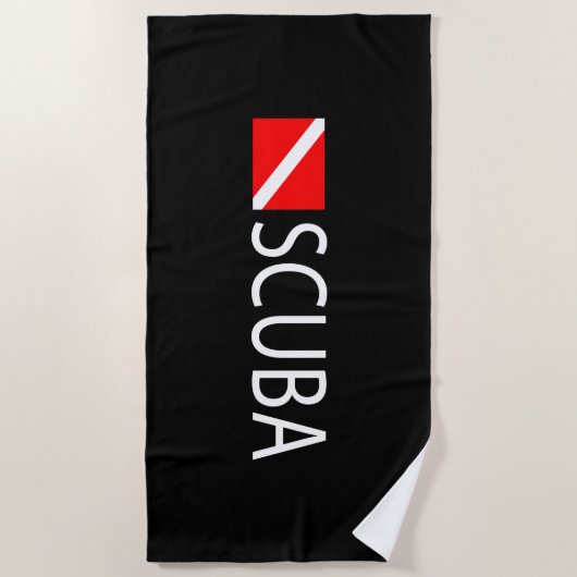 Scuba Diver Strandlaken (Voorkant)