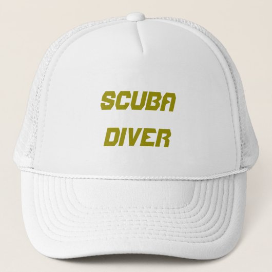 Scuba Diver Trucker Hat Pet (Voorkant)