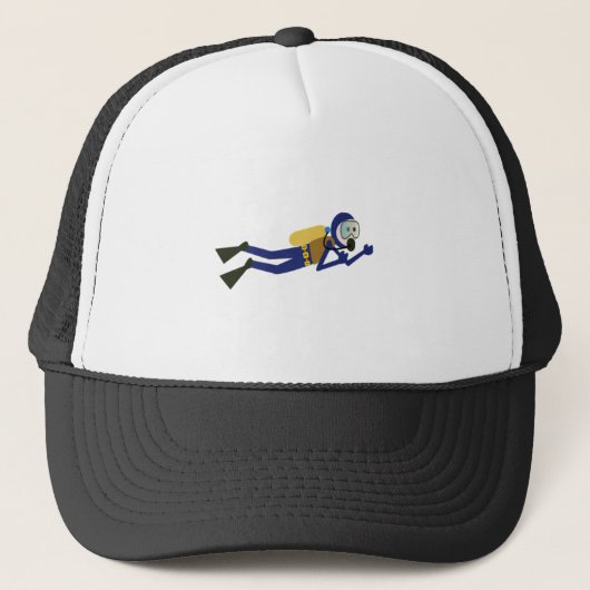 Scuba Diver Trucker Pet (Voorkant)