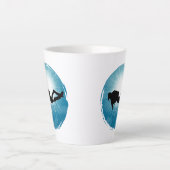 Scuba Diver Underwater Light Rays Latte Mok (Voorkant)