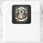 Scuba Diver Vierkante Sticker (Tas)