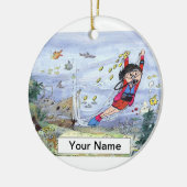 Scuba Diver - Vrouw Keramisch Ornament (Links)
