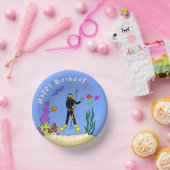 Scuba diver zee life cartoon papieren kommen (Feest)