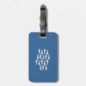 Scuba Diver zwemmen met een Sharks School Bagagelabel (Achterkant verticaal)