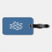 Scuba Diver zwemmen met een Sharks School Bagagelabel (Achterkant horizontaal)