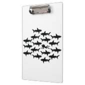 Scuba Diver zwemmen met een Sharks School Klembord (Links)