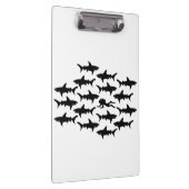 Scuba Diver zwemmen met een Sharks School Klembord (Rechts)