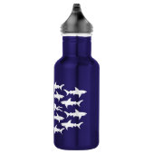 Scuba Diver zwemmen met haaien Funny Waterfles (Rechts)