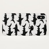 Scuba Diver zwemmen met Sharks School Case-Mate iPhone Case (Achterkant (horizontaal))