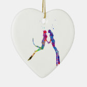 Scuba Divers Couple Keramisch Ornament (Rechts)