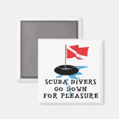 Scuba Divers gaan naar beneden voor plezier Magneet (Voorkant / Achterkant)
