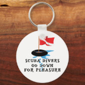 Scuba Divers gaan naar beneden voor plezier Sleutelhanger (Voorkant)