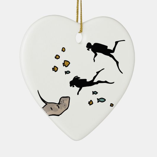 Scuba Divers Keramisch Ornament (Rechts)