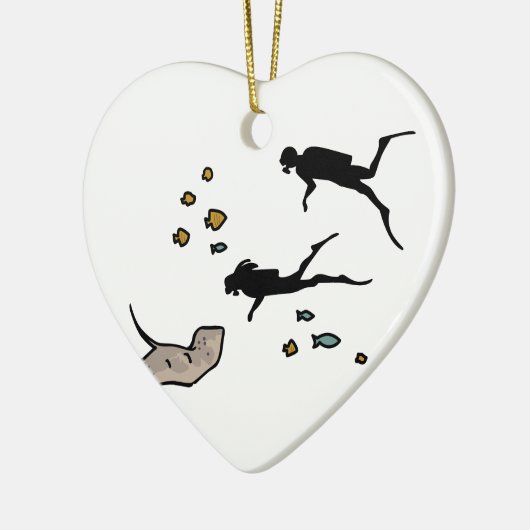 Scuba Divers Keramisch Ornament (Links)