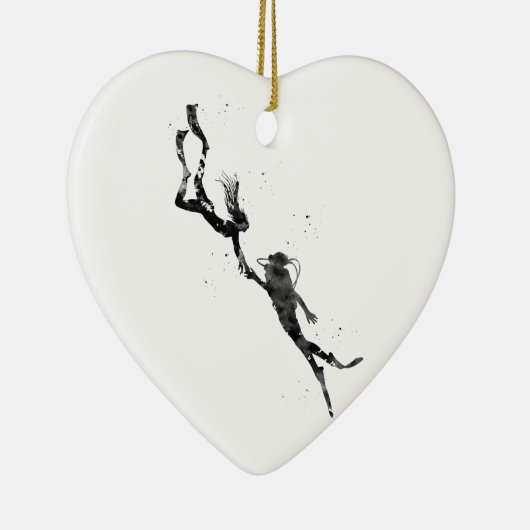 Scuba Divers Keramisch Ornament (Rechts)