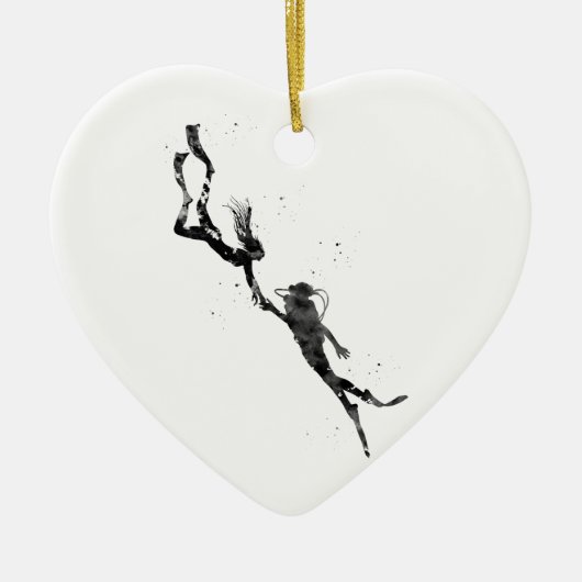 Scuba Divers Keramisch Ornament (Voorkant)