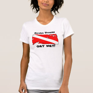 Scuba Divers krijgen natte T-shirt