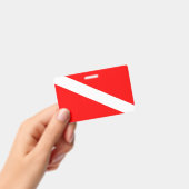 scuba divers markeren rood diagonaal duvelsymbool badge (Handheld)