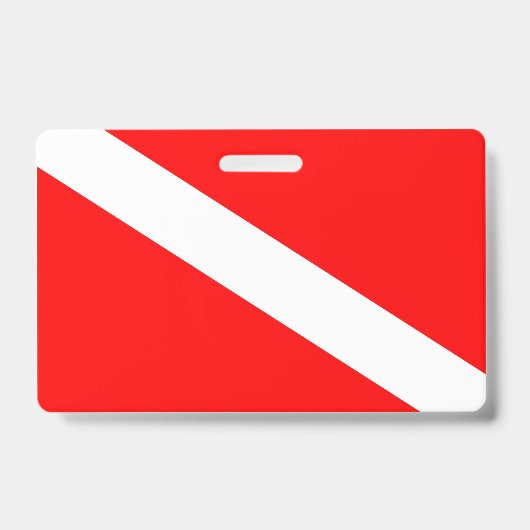 scuba divers markeren rood diagonaal duvelsymbool badge (Voorzijde)