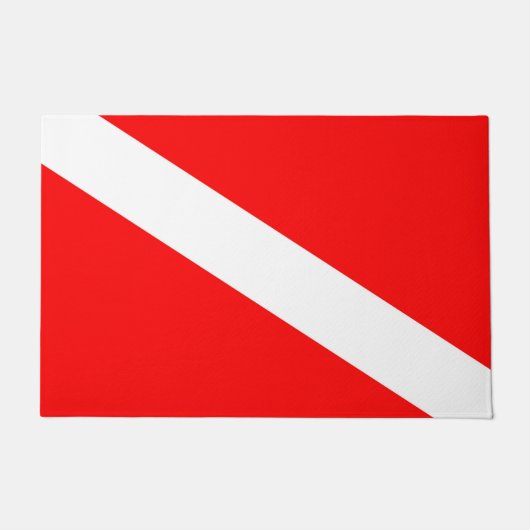 scuba divers markeren rood diagonaal duvelsymbool deurmat (Voorkant)
