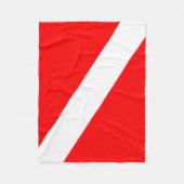 scuba divers markeren rood diagonaal duvelsymbool fleece deken (Voorkant)