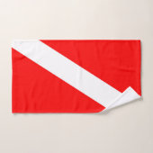 scuba divers markeren rood diagonaal duvelsymbool handdoek (Handdoek)