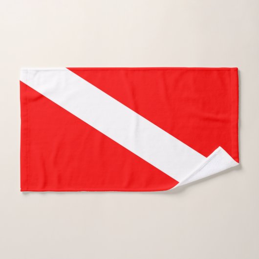 scuba divers markeren rood diagonaal duvelsymbool handdoek (Handdoek)