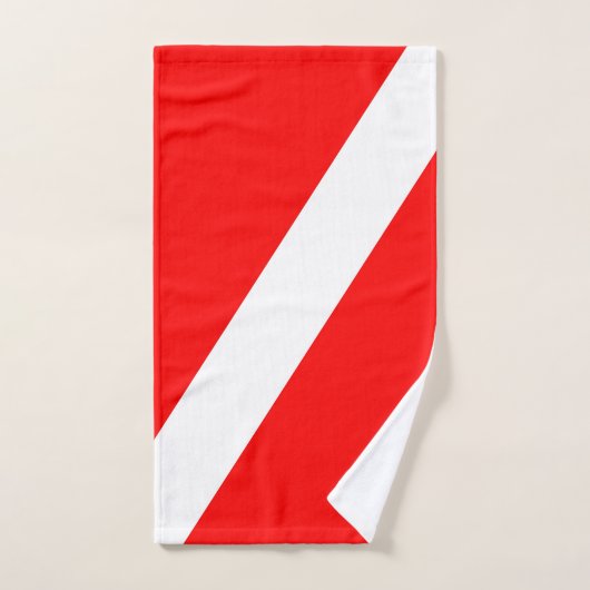 scuba divers markeren rood diagonaal duvelsymbool handdoek (Handdoek)